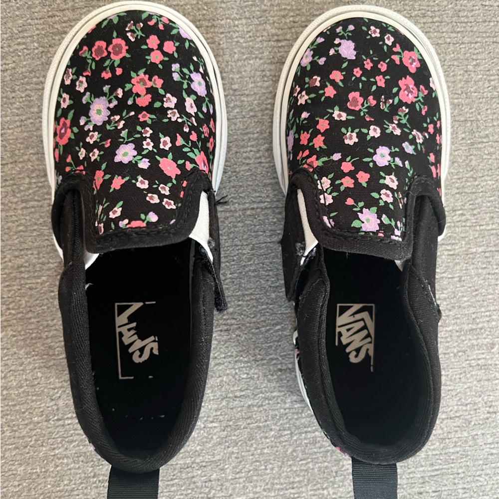 Toddler floral Vans Size 8